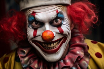 Clown smiling close-up