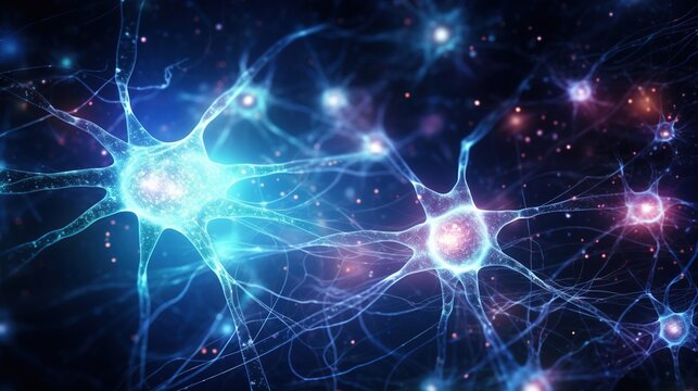 network of neuron cells and synapses