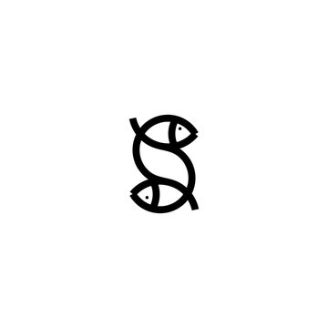 s fish logo vector