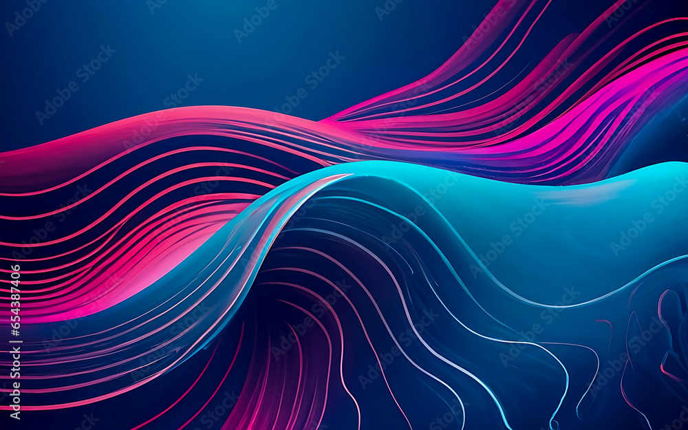 Poster 3D abstract  abstract pattern backdrop shade of cool lighting dark contrast computer graphics generative ai for wallpaper