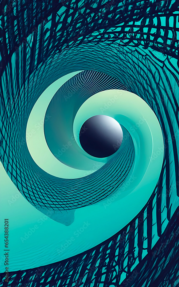 Poster 3D abstract  abstract pattern backdrop shade of cool lighting dark contrast computer graphics generative ai for wallpaper