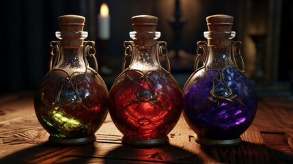 Halloween Bottles And Glasses