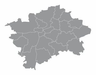 Prague administrative map