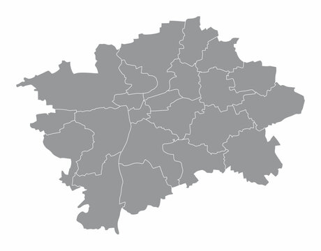 Prague administrative map