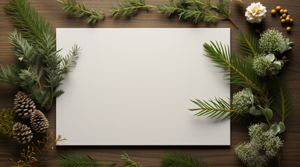 christmas frame with pine cones UHD wallpaper Stock Photographic Image - obrazy, fototapety, plakaty