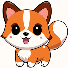 Obraz na płótnie Canvas cartoon, Anime sweet dog