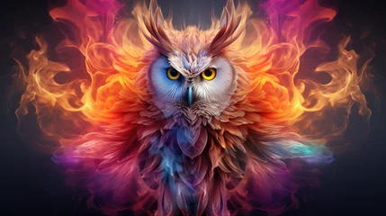 Fototapeten spirit animal cosmic owl shamanism witchcraft - by generative ai © CEVmemories