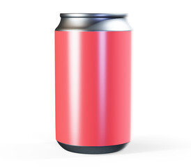 Aluminum can 3d render, ideal for beer, lager, alcohol, soft dri