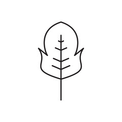 SIMPLE FLAT LEAF ICON