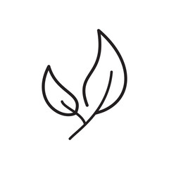 SIMPLE FLAT LEAF ICON