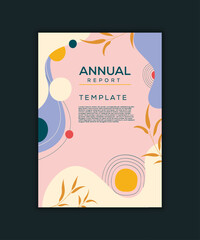 Simple annual report business brochure template design