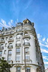 Fototapeta na wymiar Paris, beautiful buildings, place de la Nation in the 11e district 