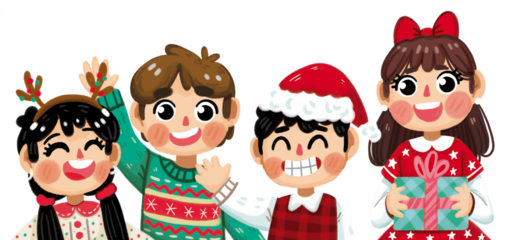 navidad, niños navidad, PNG,  niños, jugando, niños jugando, navidad infantil, niños, diciembre, tarjeta, recurso, 