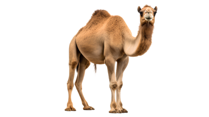 Standing Camel . Isolated on Transparent background.