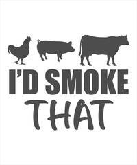 I'd smoke that BBQ t-shirt design