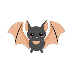 Vector illustration of a bat in cartoon style