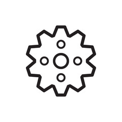 SINGLE GEAR GRAPHIC ICON
