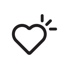 Heart vector icon. Heart flat sign design. Love heart icon. Valentines day heart icon. Heart symbol pictogram UX UI icon