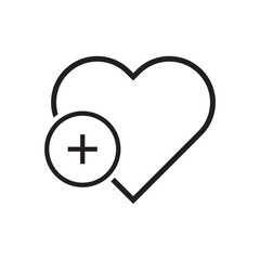 Heart vector icon. Heart flat sign design. Love heart icon. Valentines day heart icon. Heart symbol pictogram UX UI icon