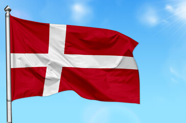 Denmark flag national day banner design texture illustration High Quality flag background 