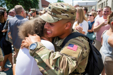  the first moment the american soldier returning home sees his wife
