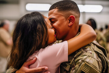  the first moment the american soldier returning home sees his wife