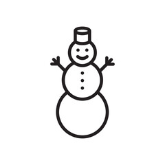 Snowman vector icon. Snow man flat sign design. Snowman linear icon. Christmas snowman symbol pictogram. UX UI icon