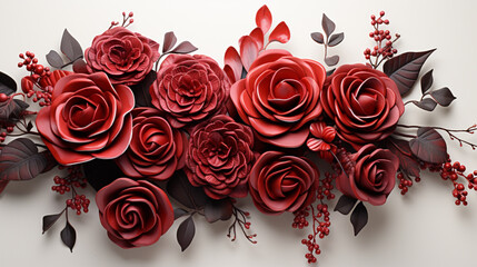 rose flower template for wedding