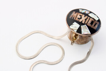 Silver chain and jewelry box