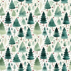 christmas tree seamless pattern