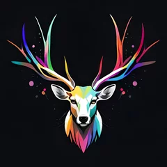 Poster deer head vector illustration © Creative