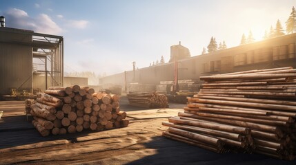 world of wood processing through our stunning visuals of timber logs, lumber factory, and the raw materials used in this thriving industry.