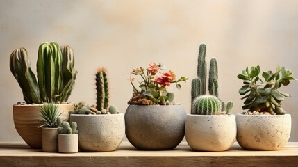 Transform your living space with our stylish cactus and succulent plants in decorative pots. Add a touch of greenery to your home's interior design