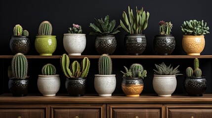 Transform your living space with our stylish cactus and succulent plants in decorative pots. Add a touch of greenery to your home's interior design