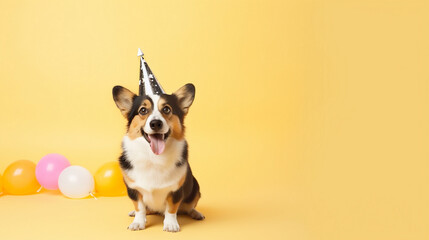 dog corgi happy birthday party congratulations desktop wallpaper 