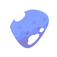 青のレトロ調三角形☆PNG