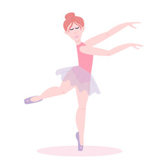 Balerina character vector illustration. Flat style ballet dancer vector. © Александра Кириченко