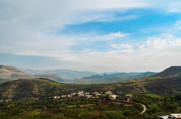 Fototapeta na wymiar A view of a valley in Adıyaman, Turkey.