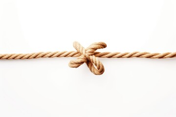 White background with isolated rope and bow