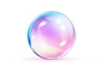 White background with isolated soap bubble