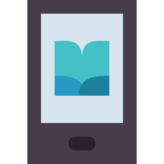 Ebook icon on transparent background