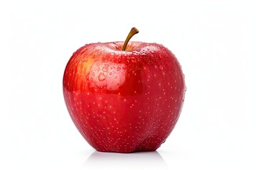 White isolated red apple with clipping path in collection