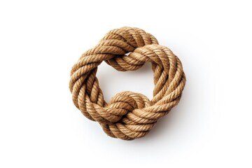 Fototapeta premium White isolated rope knot