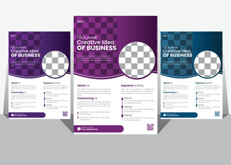 Flyer design template travel corporate educational flyer brochure vector design