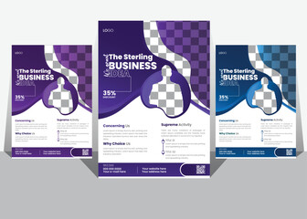 Flyer design template travel corporate educational flyer brochure vector design