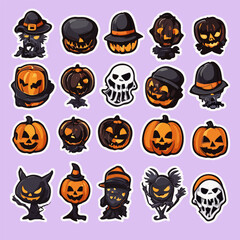 Halloween sticker pack Digital stickers pack stickers iPad Stickers Good notes Stickers OneNote Stickers PNG Stickers Sticker download EPS