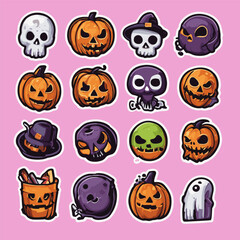 Halloween sticker pack Digital stickers pack stickers iPad Stickers Good notes Stickers OneNote Stickers PNG Stickers Sticker download EPS