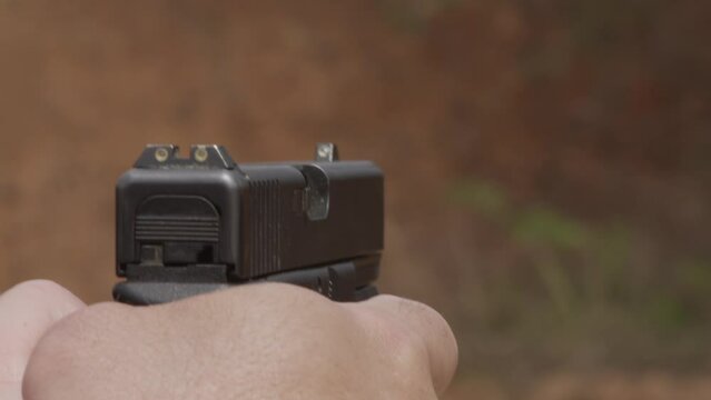 Handgun Fired Shot Multiple Times