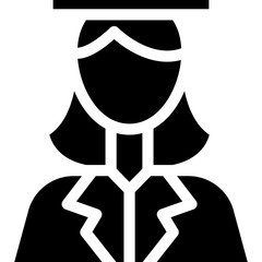 Graduate icon on transparent background