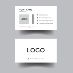 Fototapeta na wymiar Corporate business card template, White and clean business card, Vector illustration for business and personal use.